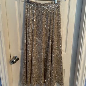 Sequin midi skirt